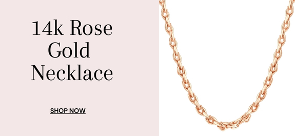 14k Gold 20" Rose Men's Necklace