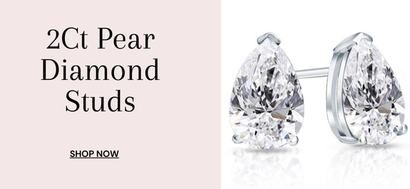 Pear Shape Diamond Studs