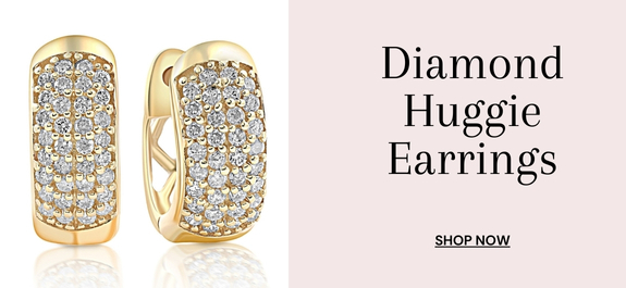 Diamond Huggie Earrings